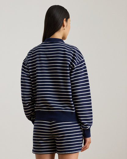 Ralph Lauren Striped French Terry Mockneck Sweatshirt