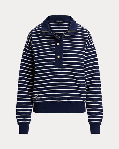 Ralph Lauren Striped French Terry Mockneck Sweatshirt