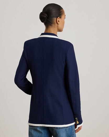 Ralph Lauren TwoTone DoubleBreasted Piqué Blazer