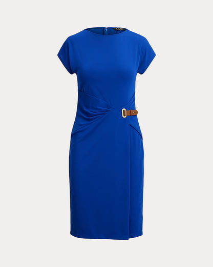 Ralph Lauren BuckleTrim Stretch Jersey Dress