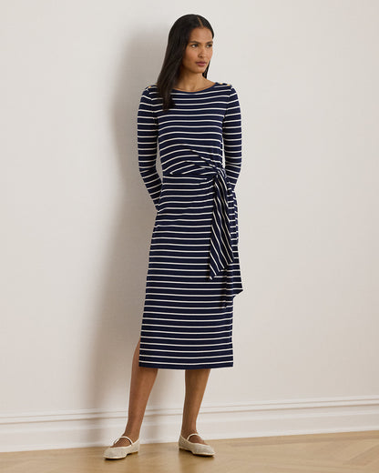 Ralph Lauren Striped TieFront CottonBlend Dress