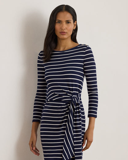 Ralph Lauren Striped TieFront CottonBlend Dress