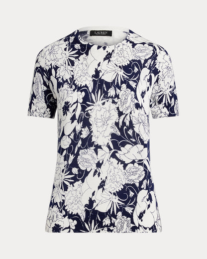 Ralph Lauren Floral CottonBlend ShortSleeve Sweater