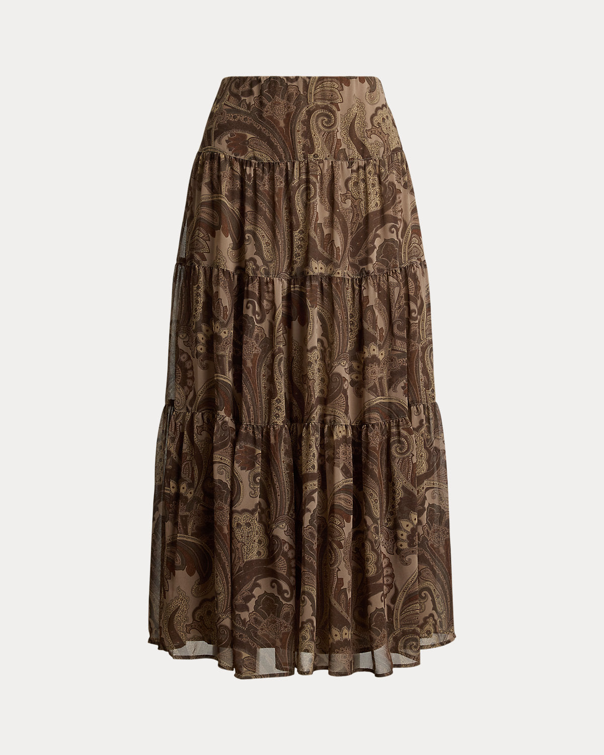 Ralph Lauren Paisley Chiffon Tiered Skirt
