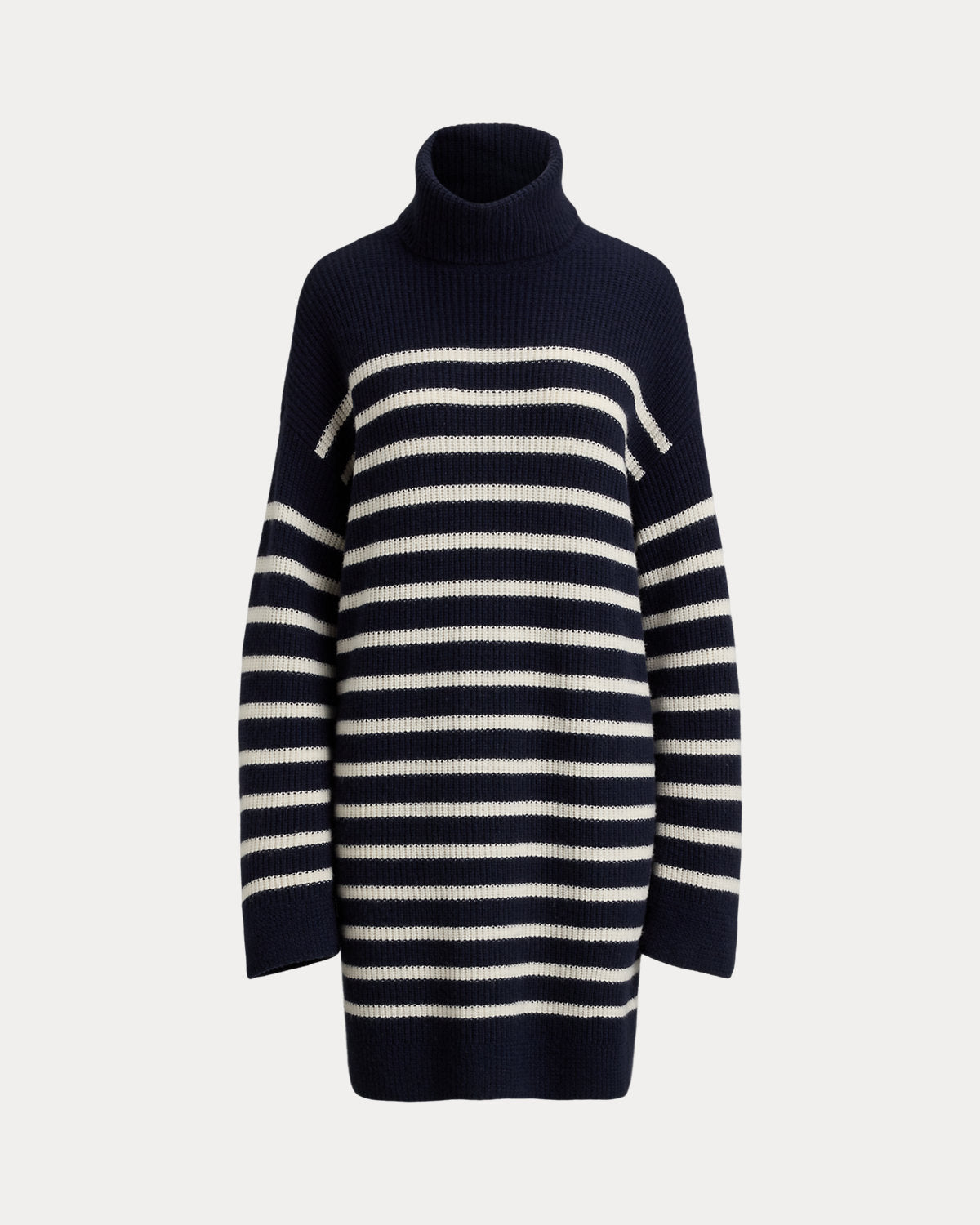 Ralph Lauren Striped WoolCashmere Turtleneck Dress