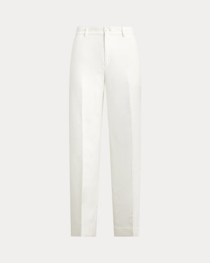 Ralph Lauren LinenBlend Twill WideLeg Cropped Pant
