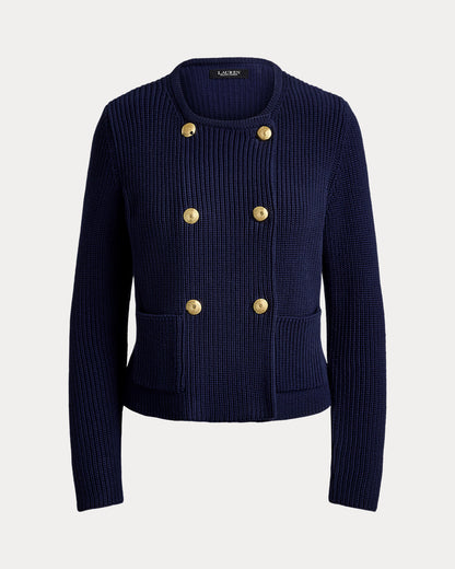 Ralph Lauren DoubleBreasted Cotton Sweater Jacket