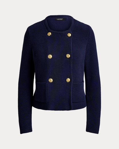 Ralph Lauren DoubleBreasted Cotton Sweater Jacket
