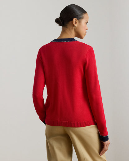 Ralph Lauren TwoTone CottonBlend Cardigan