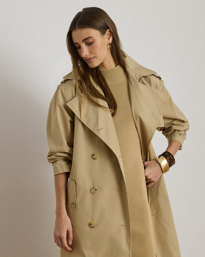 Ralph Lauren DoubleBreasted Cotton Trench Coat