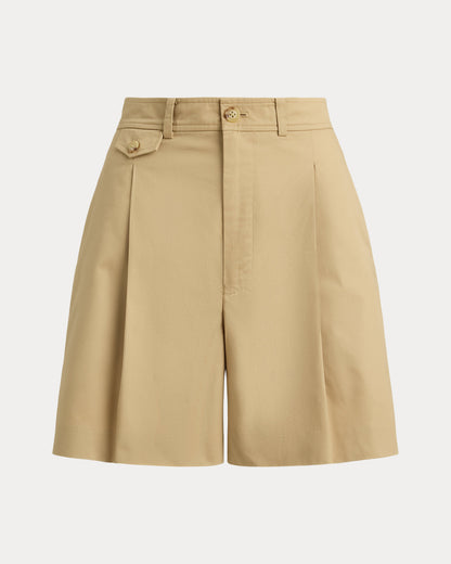 Ralph Lauren Pleated Cotton Twill WideLeg Short