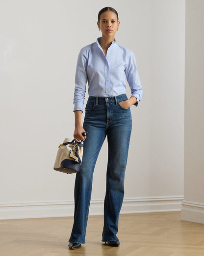 Ralph Lauren RuffleTrim EndonEnd Cotton Shirt