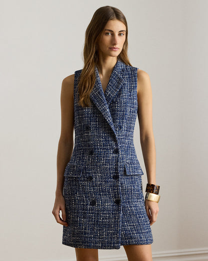 Ralph Lauren DoubleBreasted Bouclé Sleeveless Dress