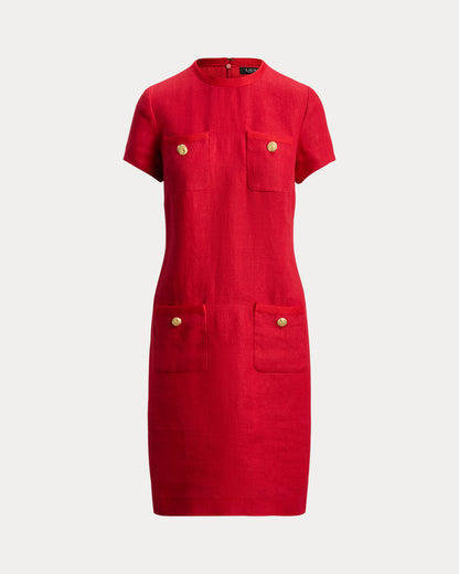 Ralph Lauren Linen Herringbone Shift Dress