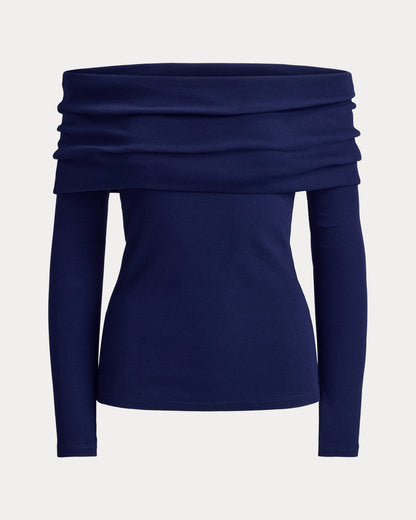 Ralph Lauren Ribbed CottonBlend OfftheShoulder Top