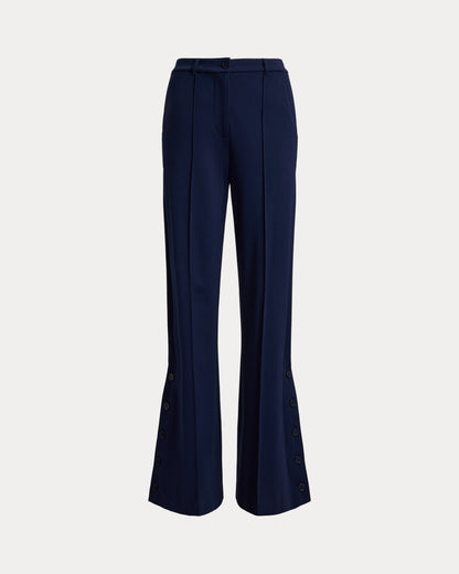 Ralph Lauren ButtonTrim Ponte WideLeg Pant