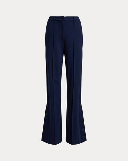 Ralph Lauren ButtonTrim Ponte WideLeg Pant