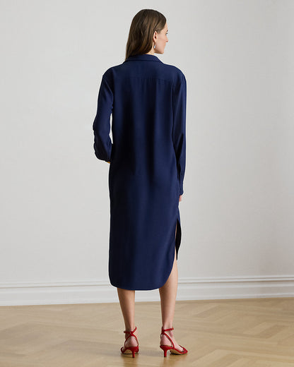 Ralph Lauren DoubleFaced Georgette Shirtdress