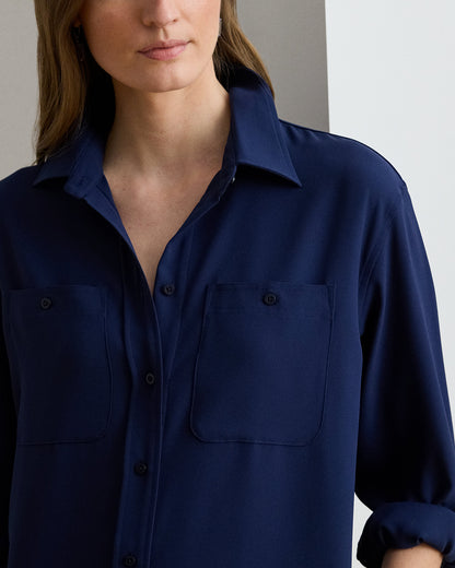 Ralph Lauren DoubleFaced Georgette Shirtdress
