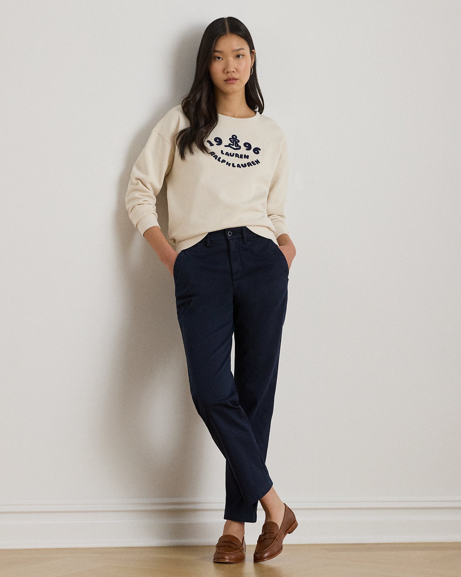 Ralph Lauren AnchorLogo Cotton French Terry Pullover