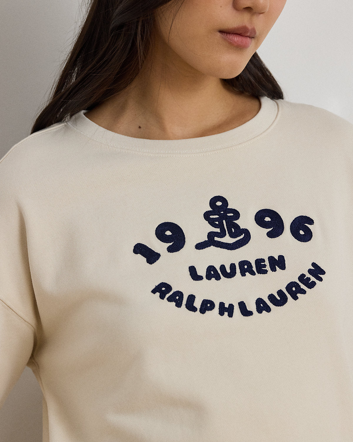 Ralph Lauren AnchorLogo Cotton French Terry Pullover