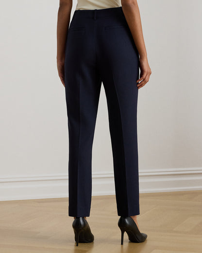 Ralph Lauren Pleated Tricotine Tapered Pant