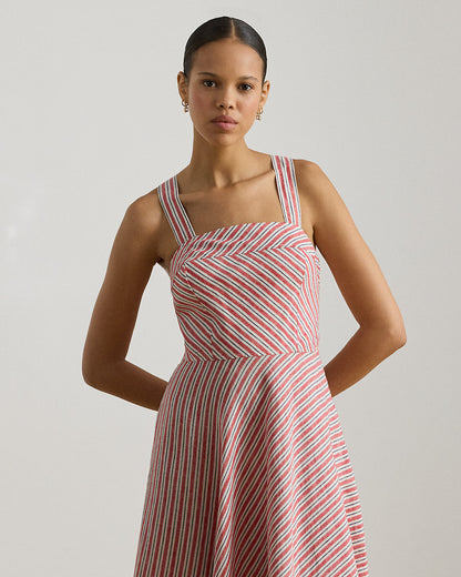 Ralph Lauren Striped Linen Sleeveless Dress