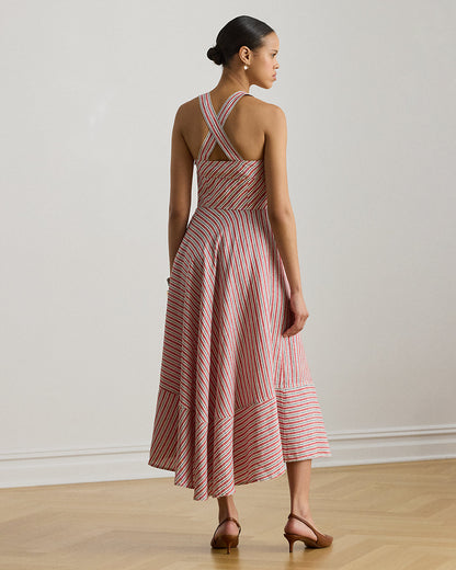 Ralph Lauren Striped Linen Sleeveless Dress