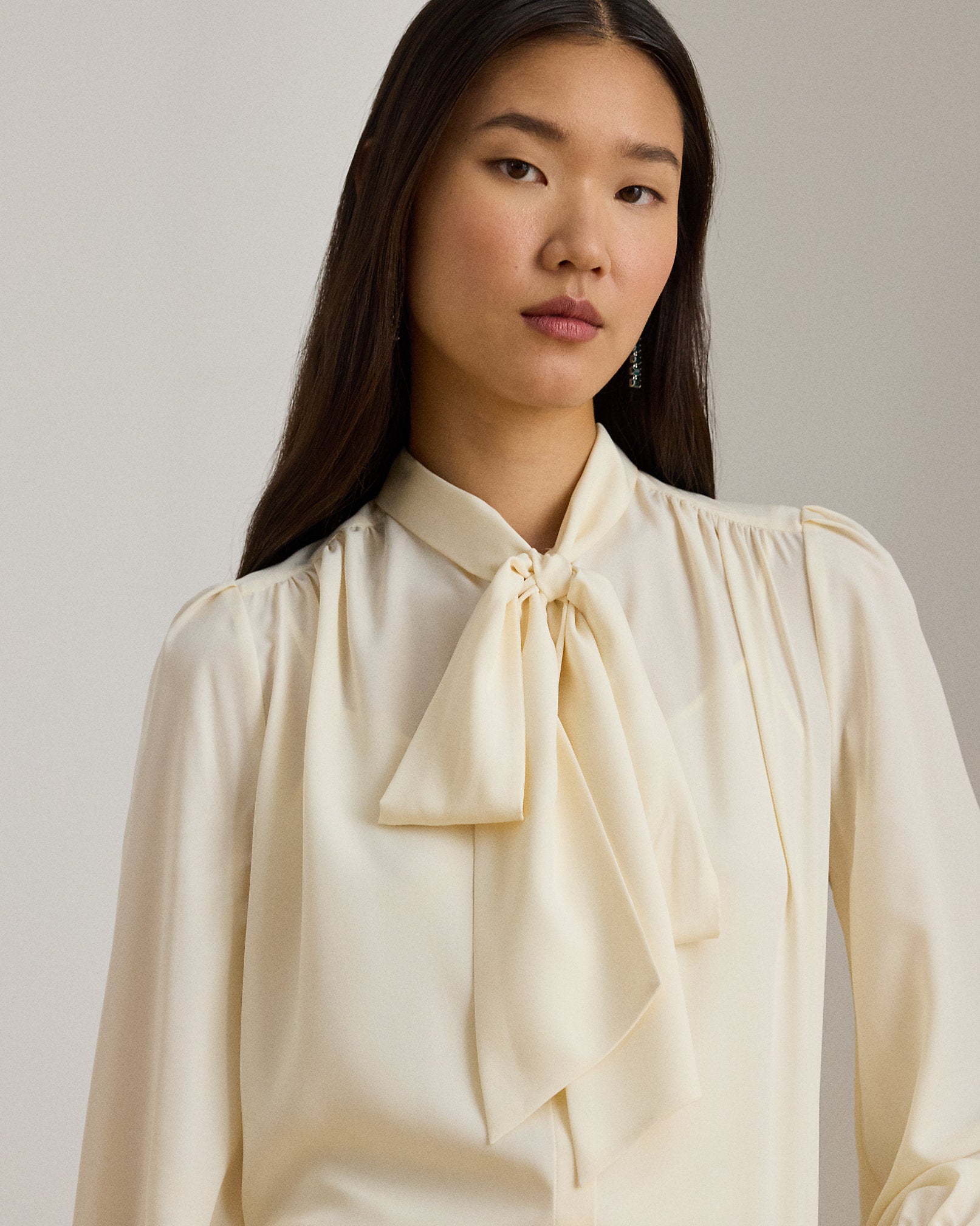 Ralph Lauren Georgette TieNeck Blouse
