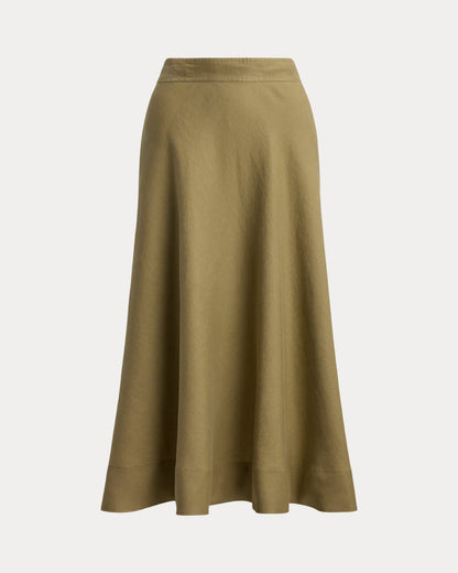 Ralph Lauren Linen ALine Midi Skirt