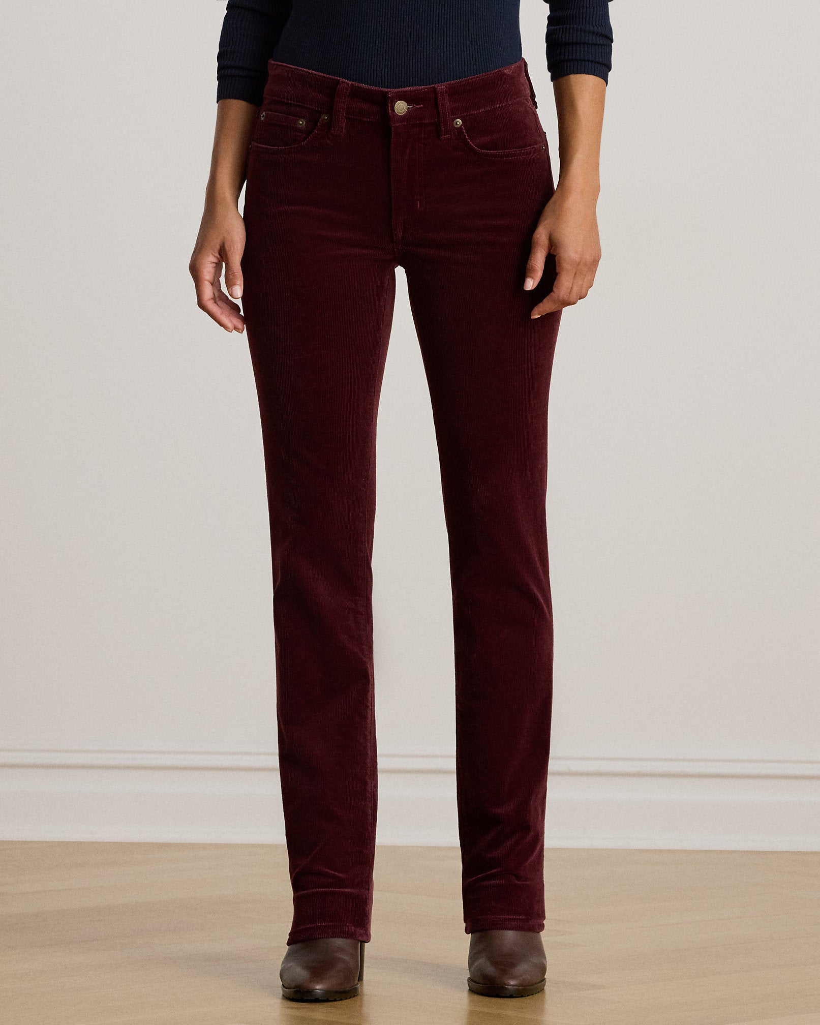 Ralph Lauren Stretch Corduroy MidRise Straight Pant