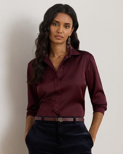 Ralph Lauren Classic Fit Satin Charmeuse Shirt