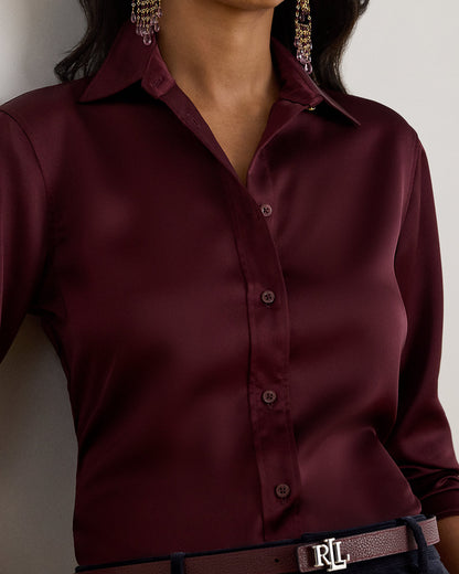 Ralph Lauren Classic Fit Satin Charmeuse Shirt
