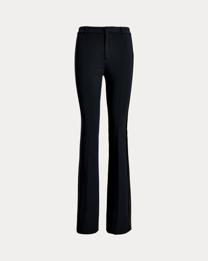 Ralph Lauren SatinTrim DoubleFaced Crepe Pant