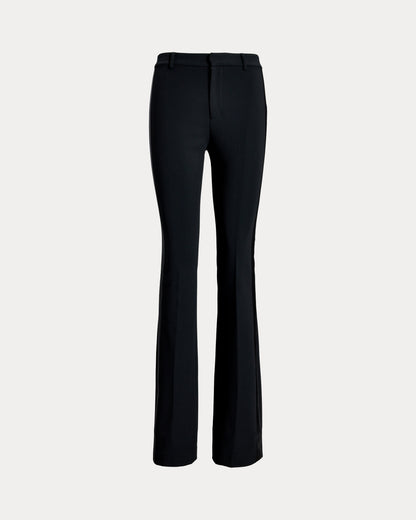 Ralph Lauren SatinTrim DoubleFaced Crepe Pant