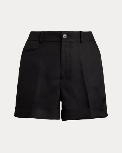 Ralph Lauren Pleated LinenBlend Twill Short