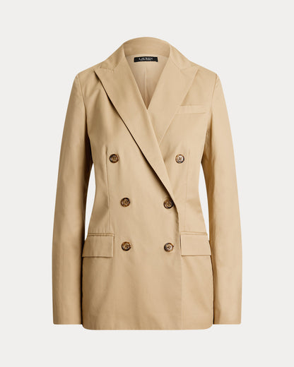 Ralph Lauren DoubleBreasted Cotton Twill Blazer