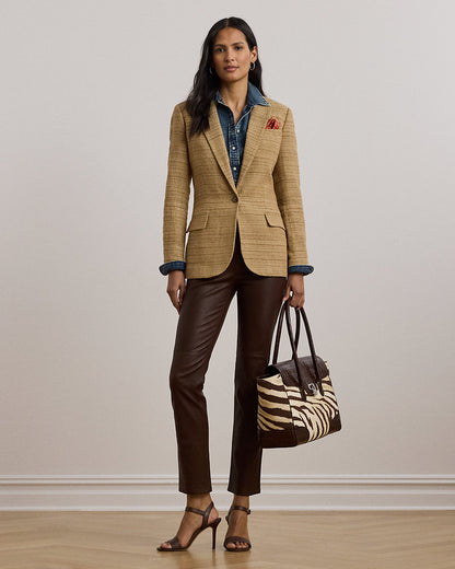 Ralph Lauren Herringbone LinenBlend Tweed Blazer
