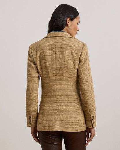 Ralph Lauren Herringbone LinenBlend Tweed Blazer