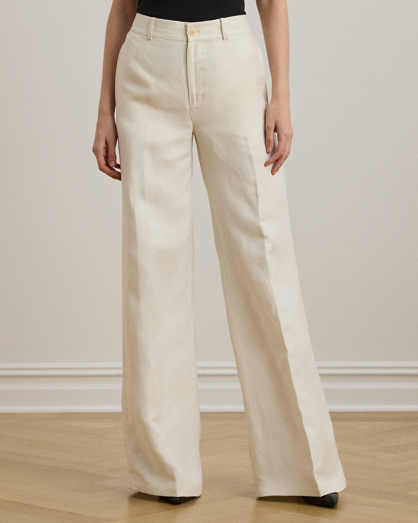 Ralph Lauren LinenBlend Twill WideLeg Pant