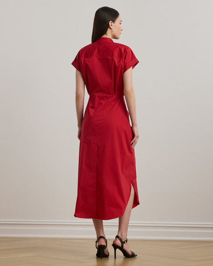 Ralph Lauren TieFront CottonBlend Shirtdress