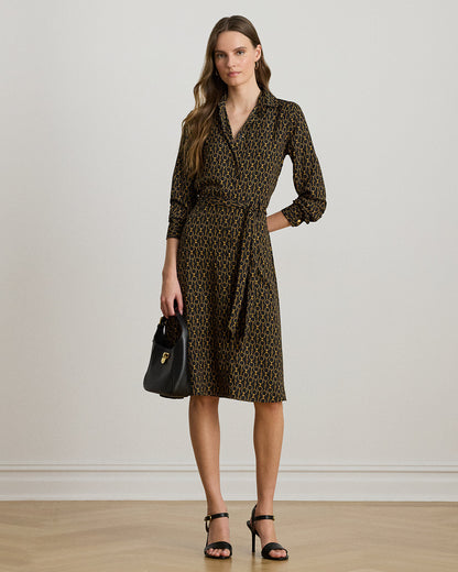 Ralph Lauren ChainPrint Crepe Shirtdress