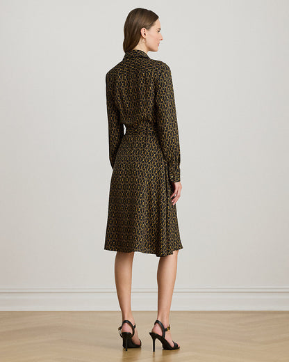 Ralph Lauren ChainPrint Crepe Shirtdress