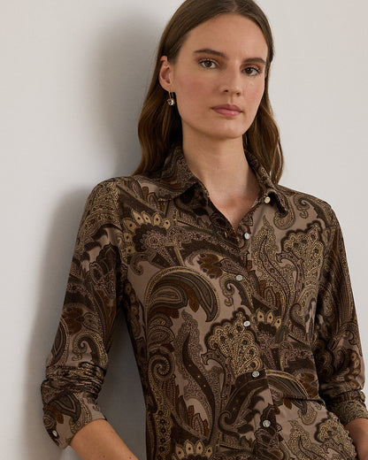 Ralph Lauren Slim Fit Paisley Jersey Shirt