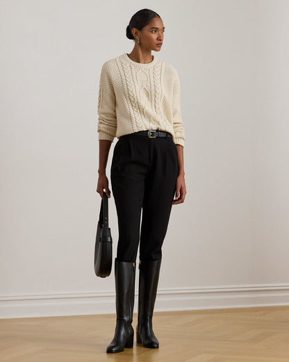 Ralph Lauren CableKnit Cotton Crewneck Sweater