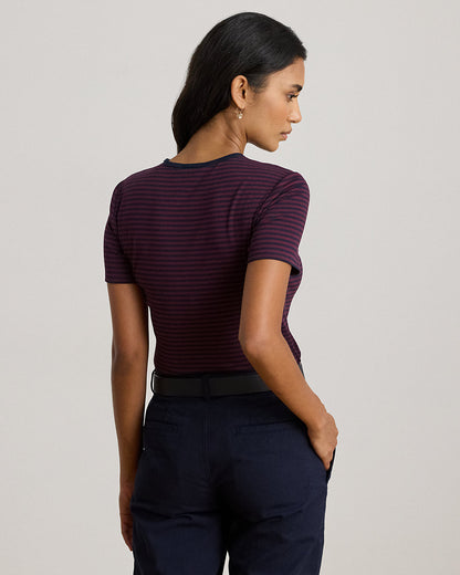 Ralph Lauren Striped Stretch Cotton Crewneck Tee