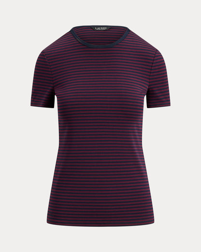 Ralph Lauren Striped Stretch Cotton Crewneck Tee