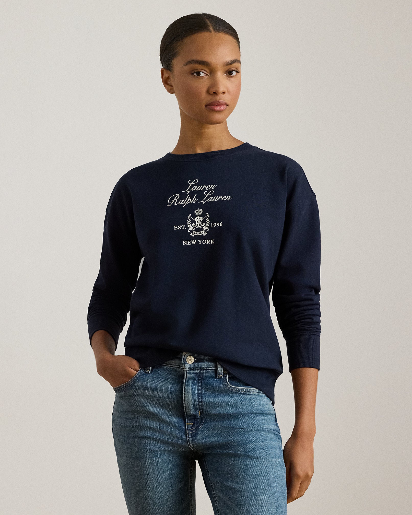 Ralph Lauren EmbroideredCrest Fleece Pullover