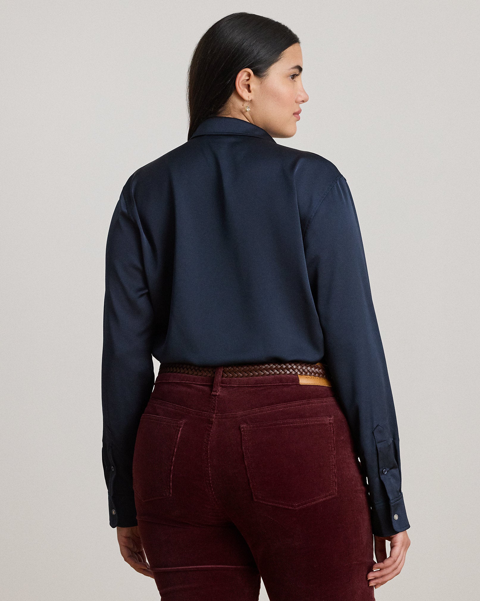 Ralph Lauren Classic Fit Satin Charmeuse Shirt