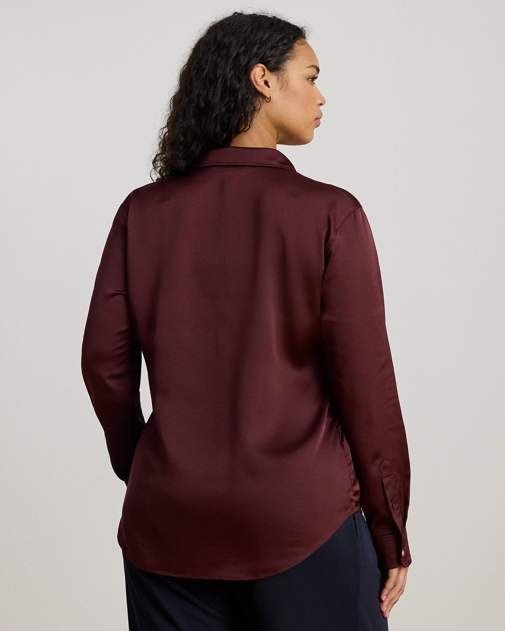 Ralph Lauren Classic Fit Satin Charmeuse Shirt